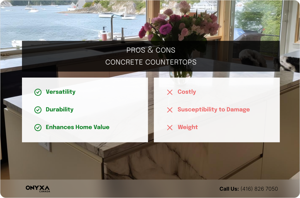 Pros and Cons Concrete Countertops