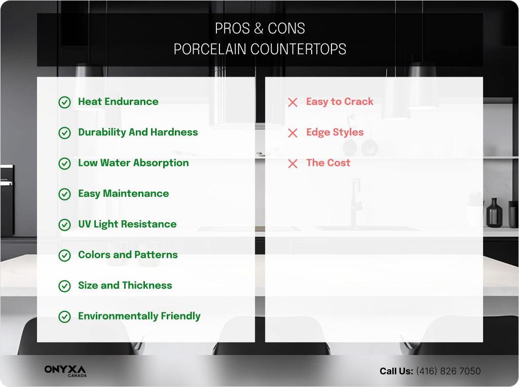 PROS & CONS PORCELAIN COUNTERTOPS