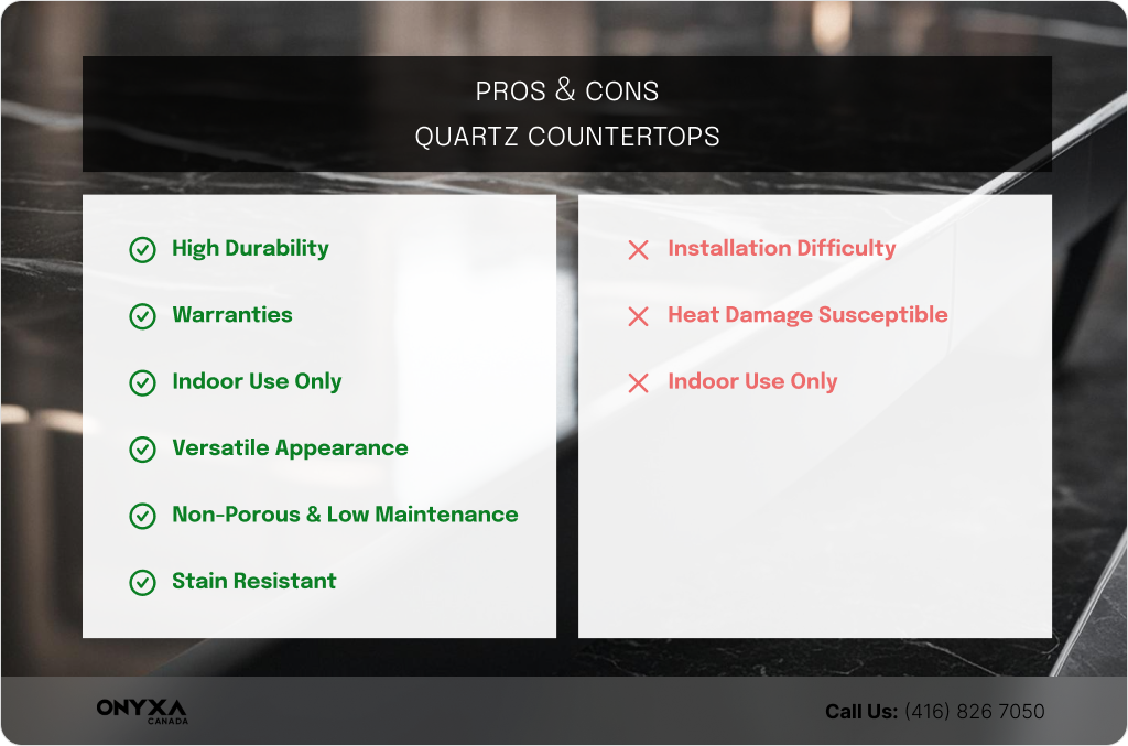 Pros and Cons Quartz Countertops