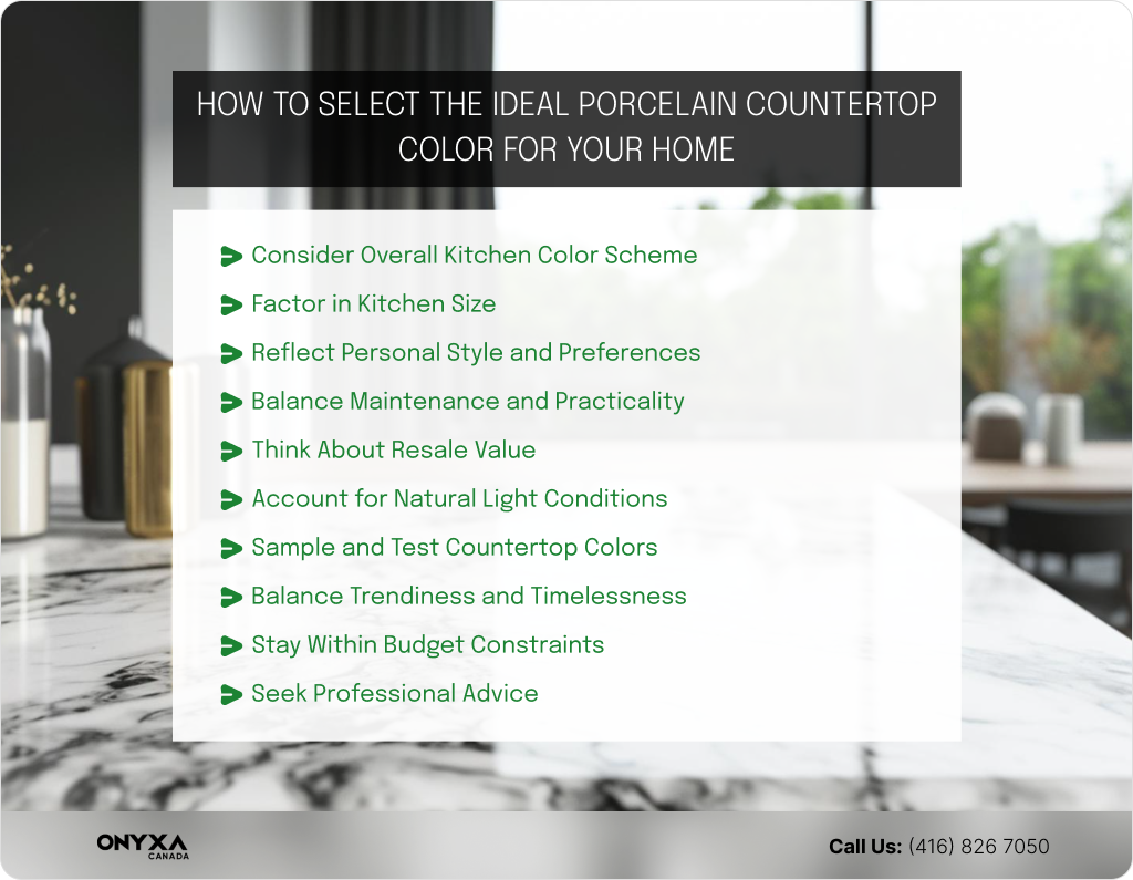 How to Select the Ideal Porcelain Countertop Color for Your Home