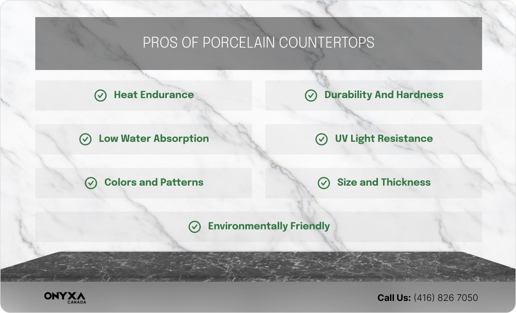 Pros of porcelain countertops