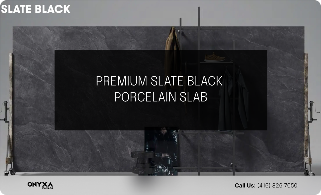 PREMIUM SLATE BLACK PORCELAIN SLAB