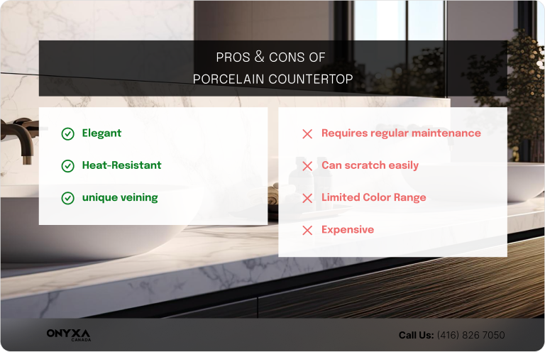 PROS CONS of Porclain Countertop